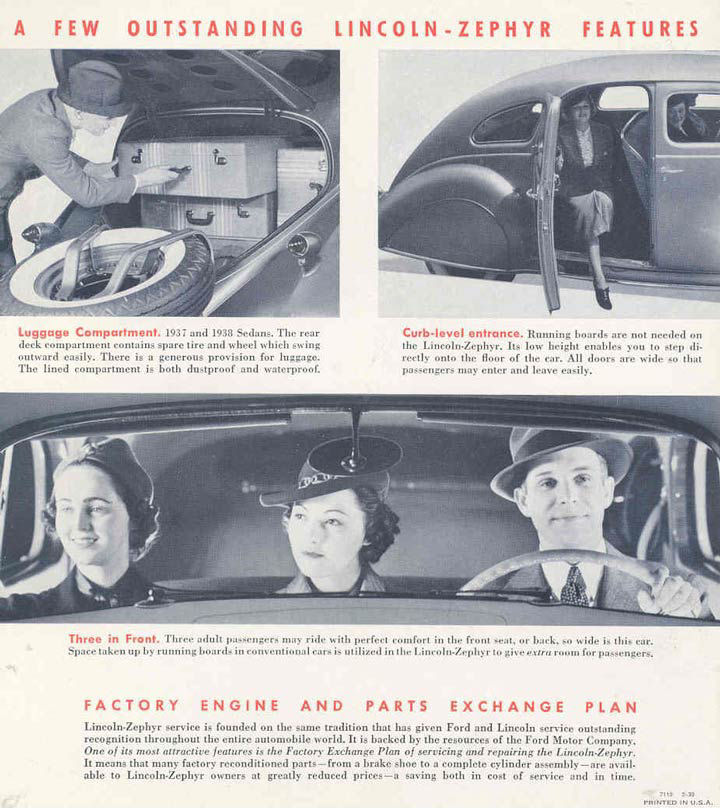 1936 - 1938 Used Lincoln Zephyr Mailer Page 4